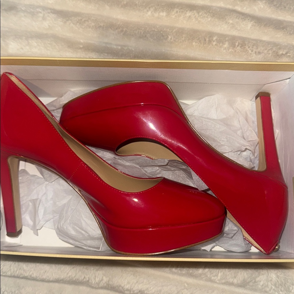 Michael Kors Red Patent Leather Heels